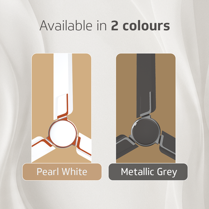 V Guard Blyzia Bs Ceiling Fan | Premium Decorative | Superior Aluminum Blades | 230 CMM Airflow | 370 RPM | Metallic Grey
