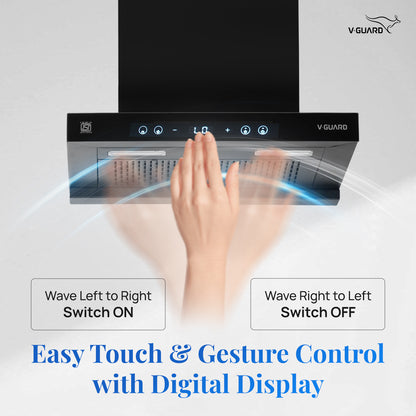BT 60 | 60 cm BLDC Chimney | 1500 m³/hr suction | Low Noise Operation | Heat Auto Clean | 10 Year Motor Warranty | Touch Panel with Gesture Control