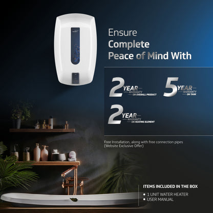 Zio Instant Water Heater | 5 Litre | 3000 W Heating | Free Pipes & Installation(₹1000/-Benefit)