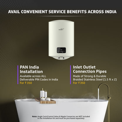 V-Guard Matteo DG Geyser 25 Litre Water Heater with Digital Display | Suitable for Hard Water | High Energy Efficiency | Advanced 4 layered Safety | 5 Year Inner Tank Warranty by V-Guard