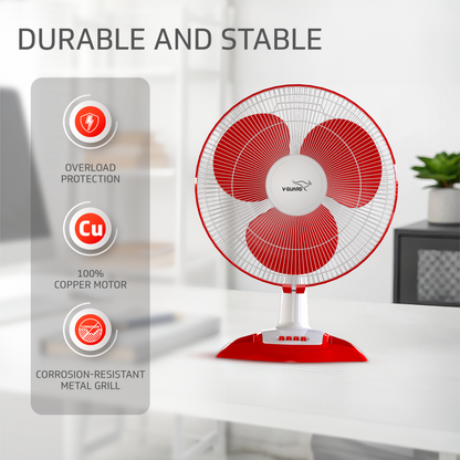 Esfera TF Table Fan, 1350 RPM, White Red