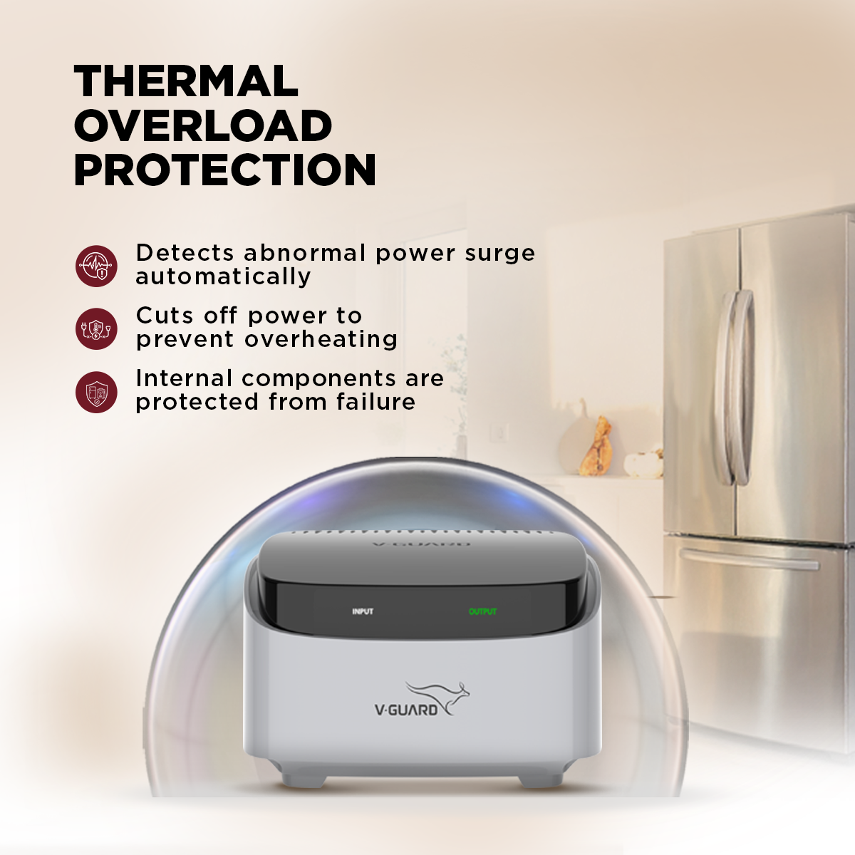 V-Guard Trossia 450 Stabilizer for Refrigerator up to 450 Litre