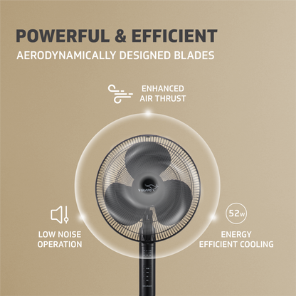 Esfera Remote 16 Black Pedestal Fan