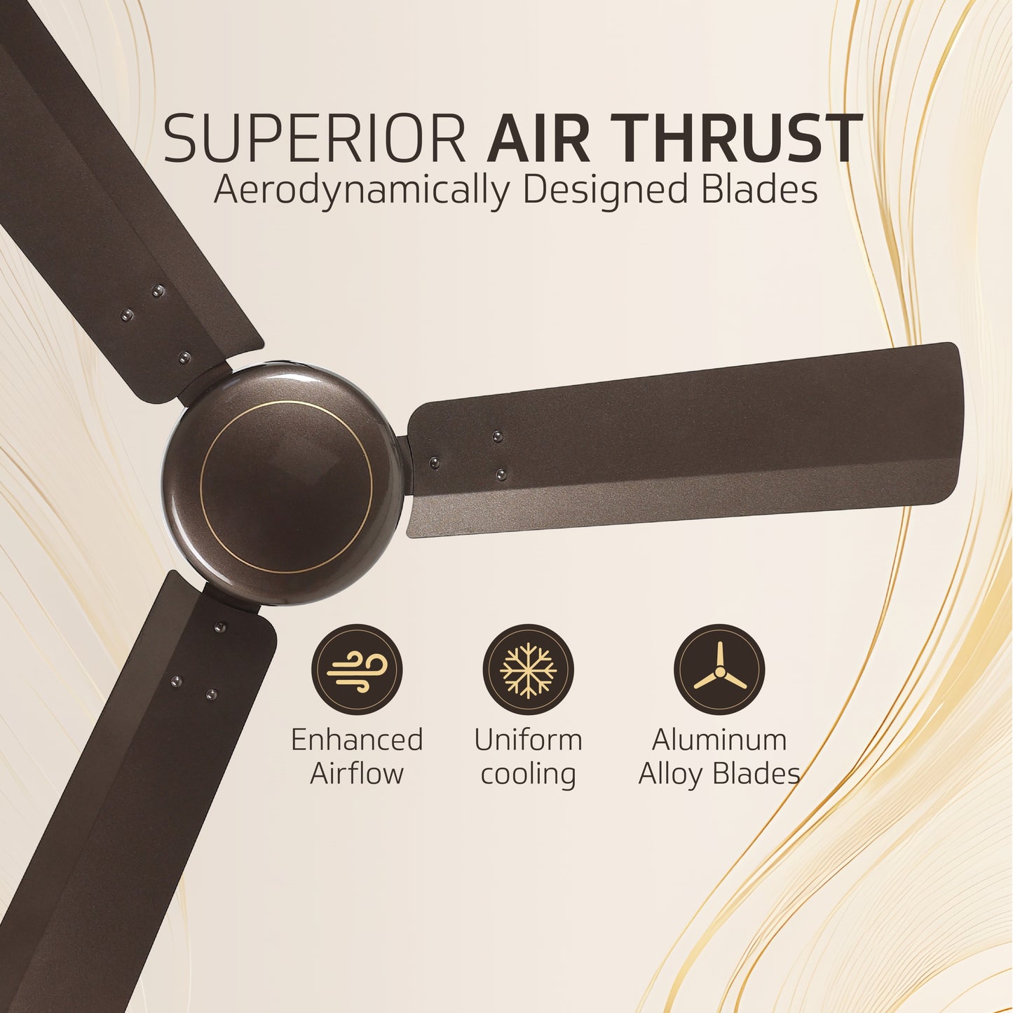 Gatimaan Pro AS Ceiling Fan 1.2 m, Pearl Brown