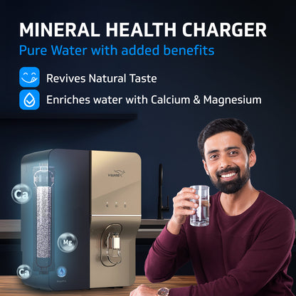 RequPro True High Recovery RO UV UF Copper Water Purifier with Stainless Steel Storage Tank, 9 Stage Purification
