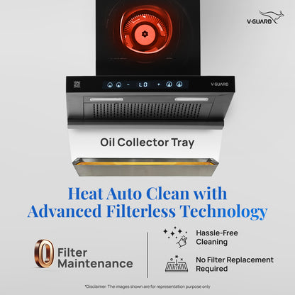 BT 60 | 60 cm BLDC Chimney | 1500 m³/hr suction | Low Noise Operation | Heat Auto Clean | 10 Year Motor Warranty | Touch Panel with Gesture Control