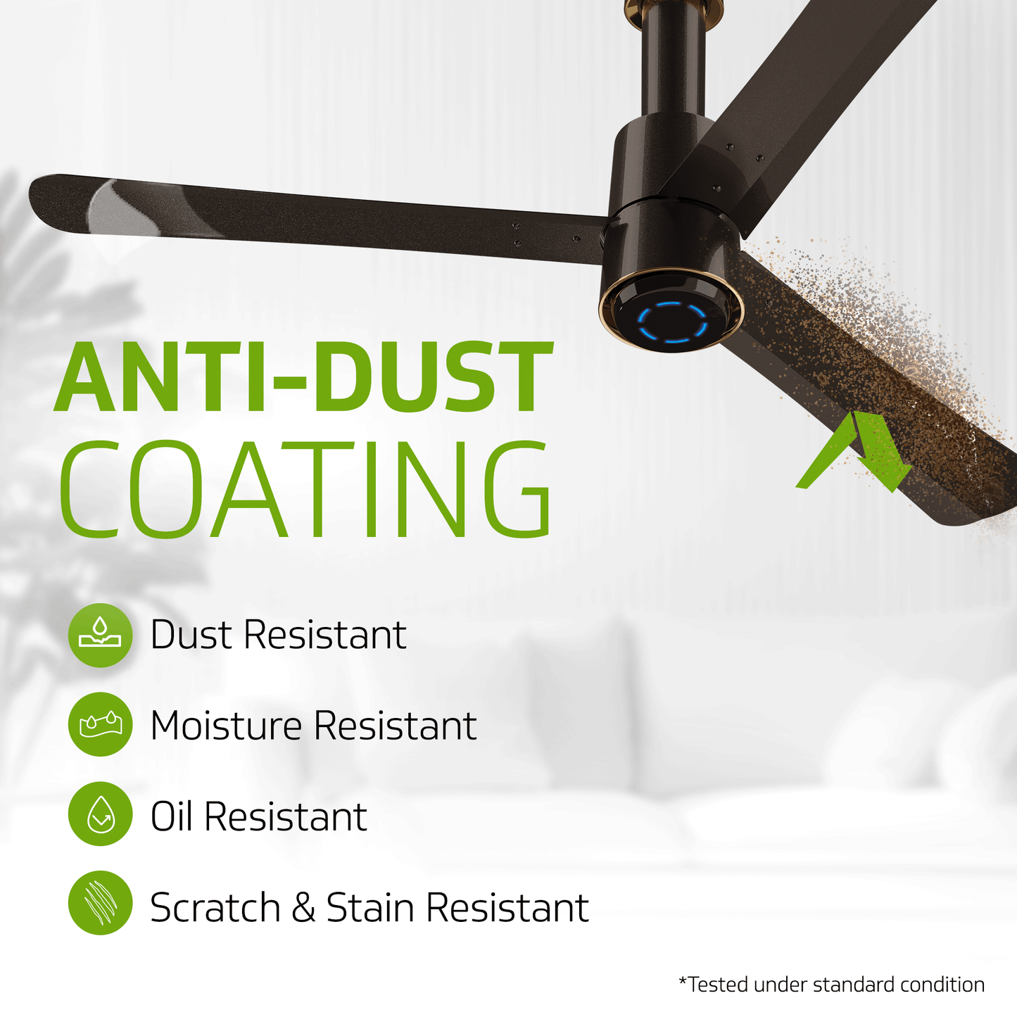 V-Guard INSIGHT-G Premium BLDC Ceiling Fan For Home | 6 Speed Settings | 5-Star Energy Saving | Convenient Remote Control | High-Speed 100% Copper Motor (Choco Brown Glossy)