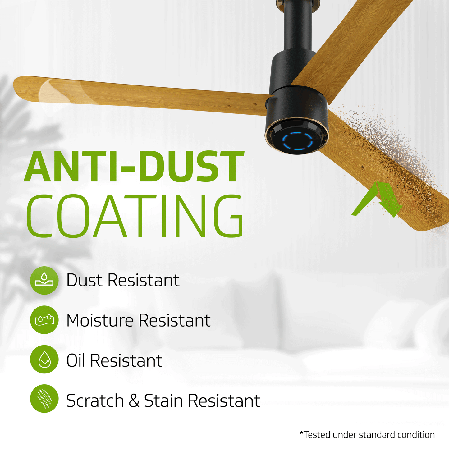 V-Guard INSIGHT-G Premium BLDC Ceiling Fan For Home | 6 Speed Settings | 5-Star Energy Saving | Convenient Remote Control | High-Speed 100% Copper Motor (Choco Gold Wood)