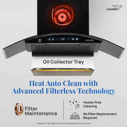 BX 90 | 90 cm BLDC Chimney | 1500 m³/hr suction | Low Noise Operation | Heat Auto Clean | 10 Year Motor Warranty | Touch Panel with Gesture Control