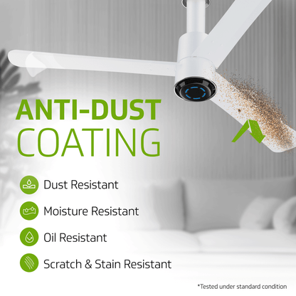 V-Guard INSIGHT-G Premium BLDC Ceiling Fan For Home | 6 Speed Settings | 5-Star Energy Saving | Convenient Remote Control | High-Speed 100% Copper Motor (Blossom White Matte)