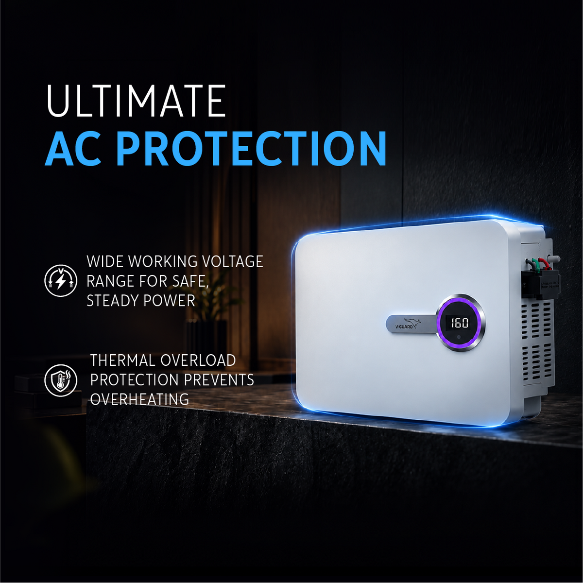 iD5 Ace 5540 AC Stabilizer for 2 ton Inverter AC (Working Range 130-280V)