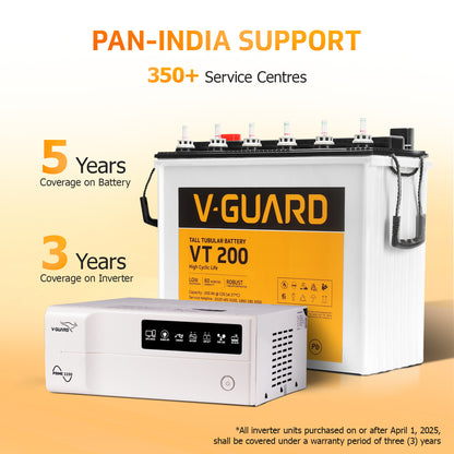 Prime 1150 Inverter + VT 200 Battery Combo for Home, Office & Shops