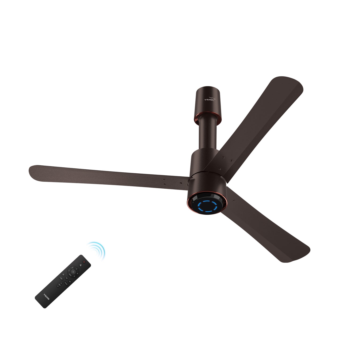 V-Guard INSIGHT-X Premium BLDC Ceiling Fan For Home | 6 Speed Settings | 5-Star Energy Saving | Convenient Remote Control | High-Speed 100% Copper Motor | 1.2M (Elegance Brown Matte)