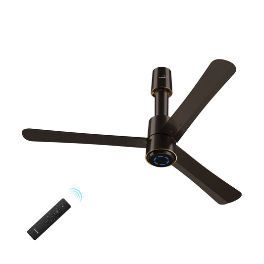 V-Guard INSIGHT-G Premium BLDC Ceiling Fan For Home | 6 Speed Settings | 5-Star Energy Saving | Convenient Remote Control | High-Speed 100% Copper Motor (Choco Brown Glossy)