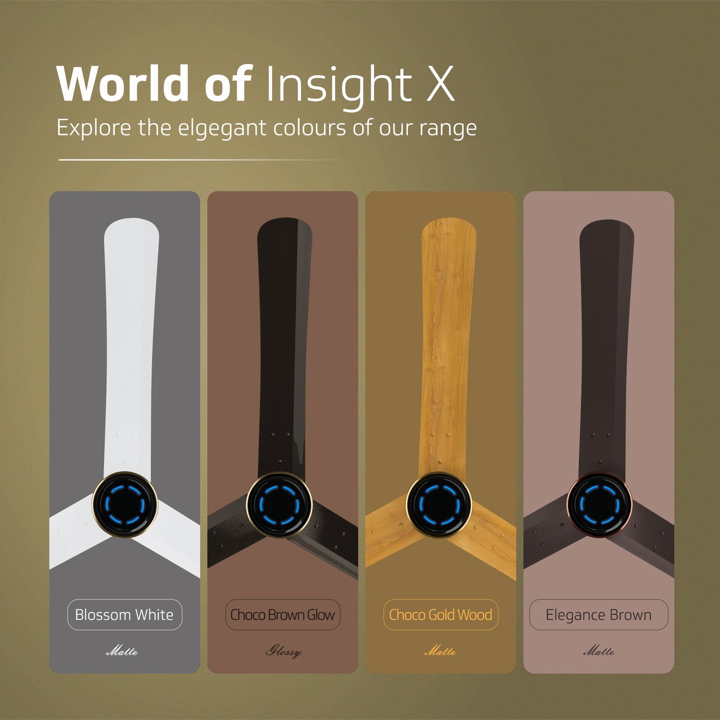 V-Guard INSIGHT-X Premium BLDC Ceiling Fan For Home | 6 Speed Settings | 5-Star Energy Saving | Convenient Remote Control | High-Speed 100% Copper Motor | 1.2M (Choco Gold Wood)