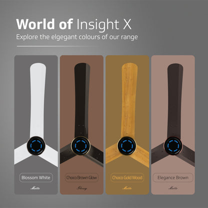 V-Guard INSIGHT-X Premium BLDC Ceiling Fan For Home | 6 Speed Settings | 5-Star Energy Saving | Convenient Remote Control | High-Speed 100% Copper Motor | 1.2M (Blossom White Matte)