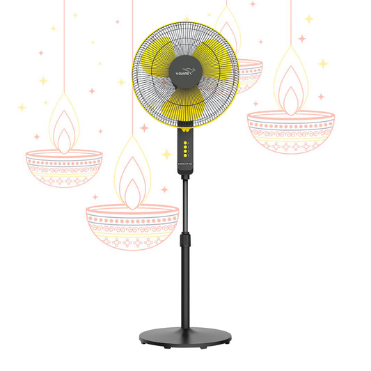 Esfera STS Plus 2 in 1 Convertible Fan 40 cm Pedestal Fan  , Yellow Black