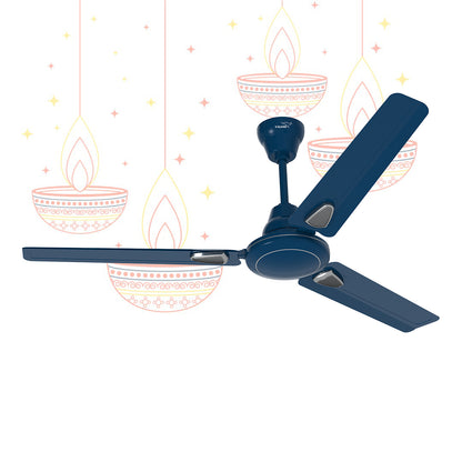 Windle Deco BLDC Ceiling fan with Remote, 1.2 m, 5-Star Rated, Admiral Blue