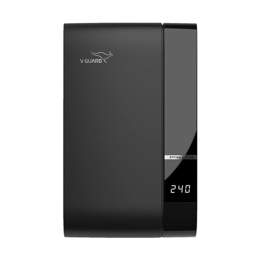 V-Guard Effino 2.25 DG TV Stabilizer | Applicable for Smart TVs up to 120 cm (47) +Set Top Box,Home Theatre/Gaming Console | 2.25 Ampere Capacity | Seven Segment Digital Display | Black