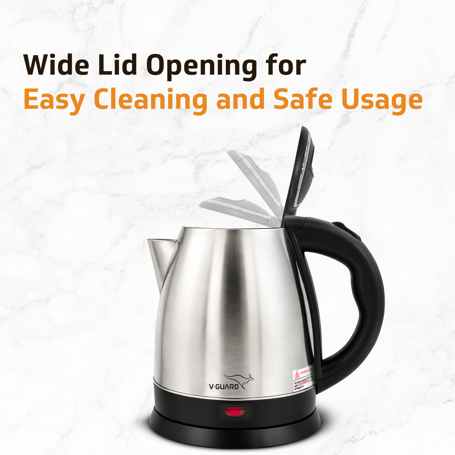 VKS15 Electric Kettle for hot water | 1.5 Litre 1500 watt, Stainless Steel Hot water kettle | Power Indicator | Auto cut-off