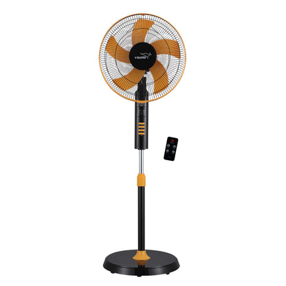 Esfera Remote 5 Blade 40 cm Pedestal Fan, Orange Black