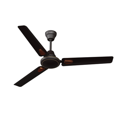 Windle Deco EC Modern Ceiling Fan For Home| High Speed Fan | Exquisite Detailing For Elevated Charm | Powder-Coated Glossy Finish | Matte Brown | 1.2 meters