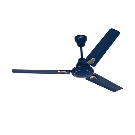 Windle Deco EC Modern Ceiling Fan For Home| High Speed Fan | Exquisite Detailing For Elevated Charm | Powder-Coated Glossy Finish | Admiral Blue | 1.2 meters
