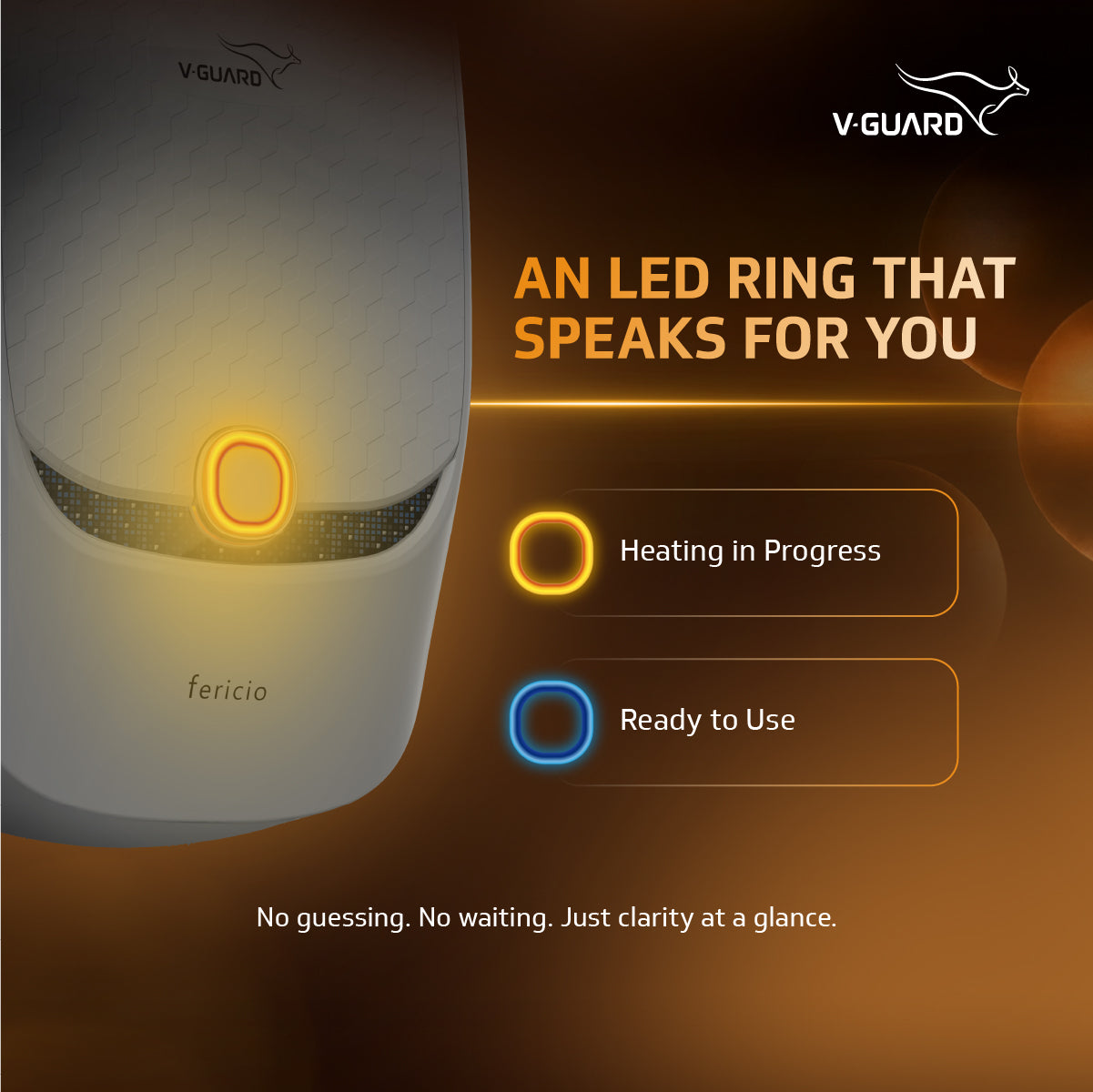 V-Guard Fericio Instant Water Heater | 3 Litre | 3000W Heating | Free Connection Pipes & Installation(₹1000/-Benefit)