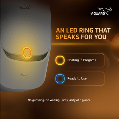 V-Guard Fericio Instant Water Heater | 3 Litre | 3000W Heating | Free Connection Pipes & Installation(₹1000/-Benefit)