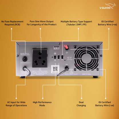 Smart Pro 1200 s Pure Sine Wave 1000VA IoT Solar Inverter for Home, Office & Shops