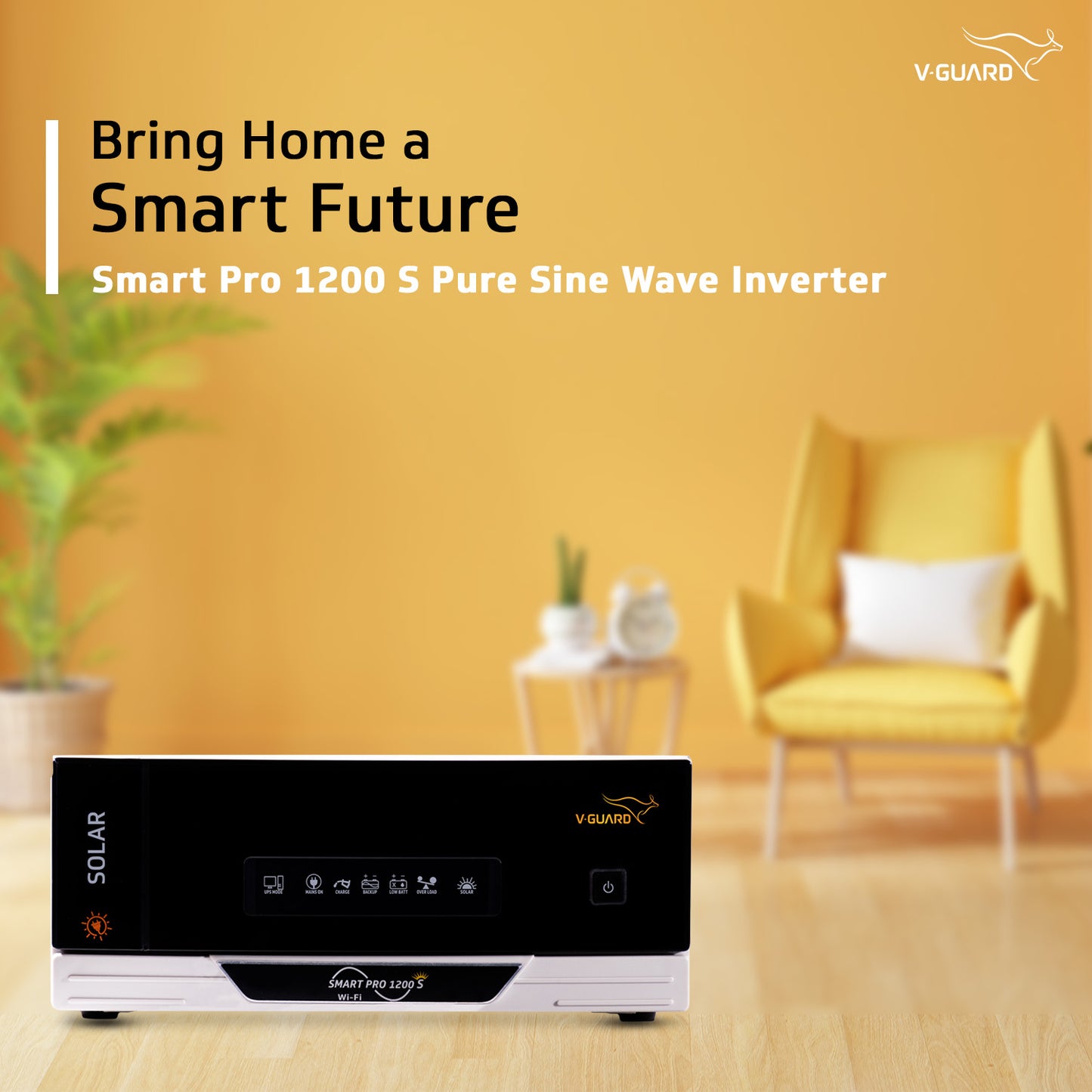 Smart Pro 1200 s Pure Sine Wave 1000VA IoT Solar Inverter for Home, Office & Shops