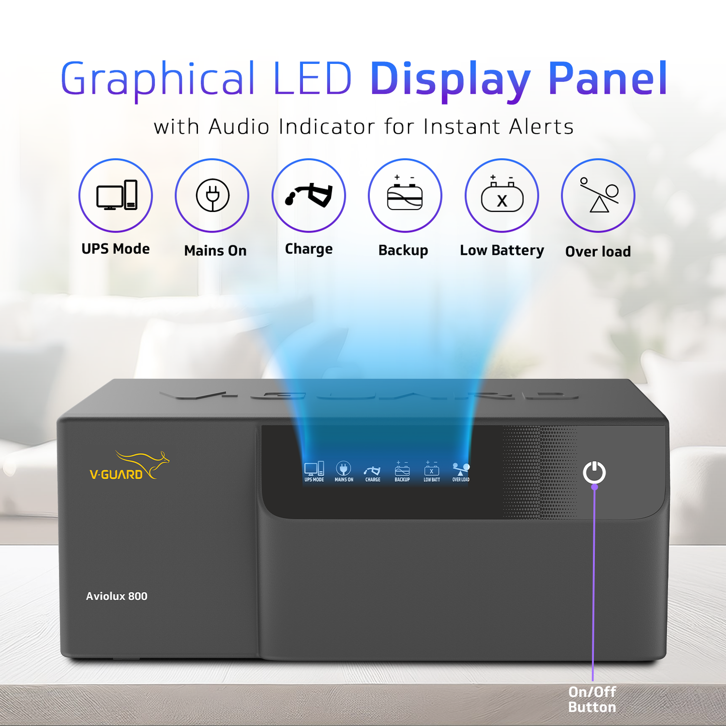 Aviolux 800 Square Wave 775VA Inverter for Home, Office, and Shop with 2 Year Warranty