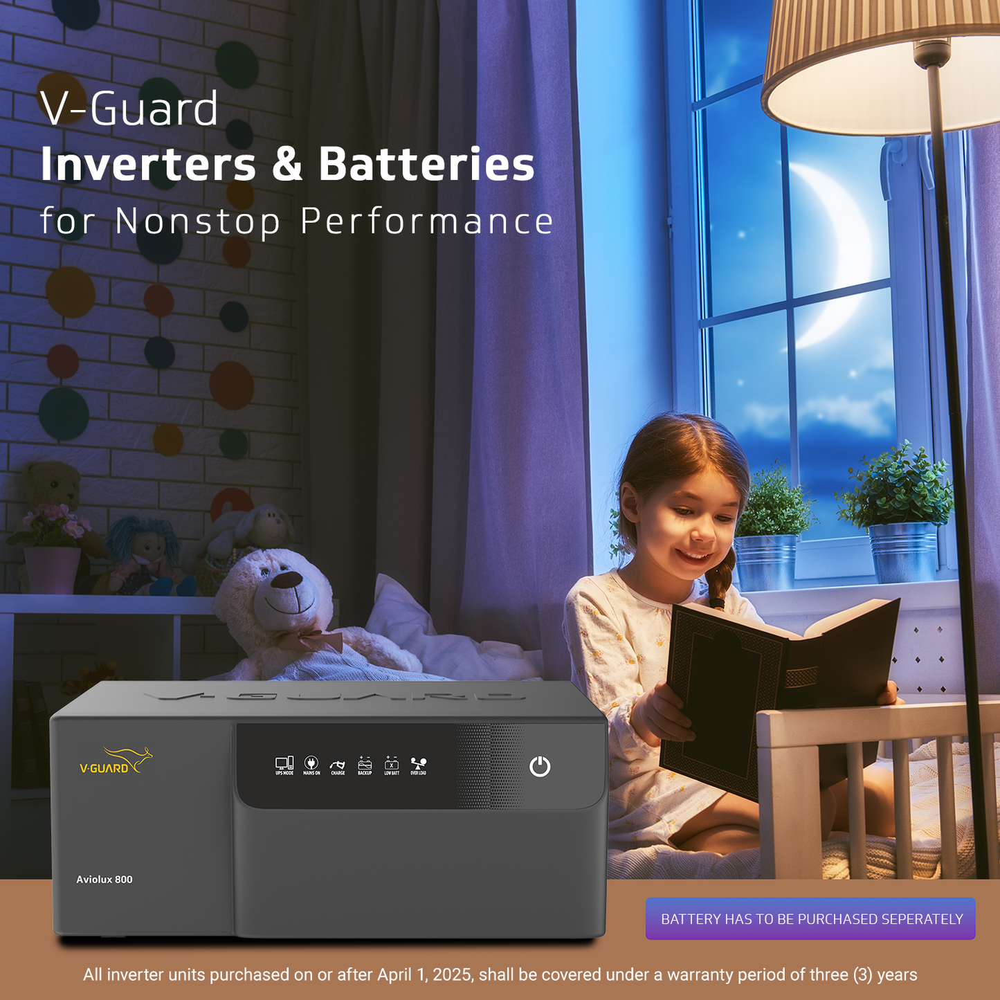 Aviolux 800 Square Wave 775VA Inverter for Home, Office, and Shop with 2 Year Warranty