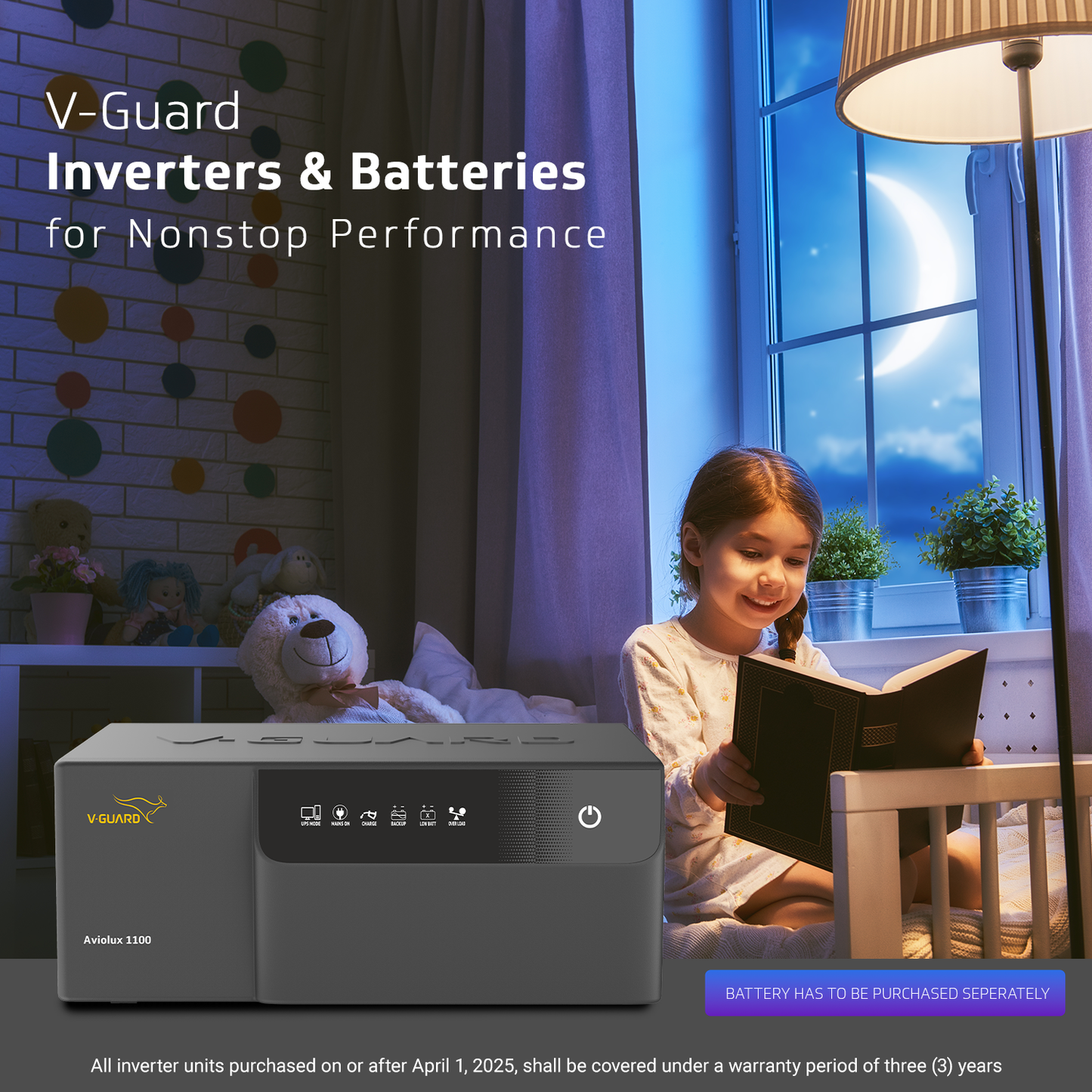 Aviolux 1100 Square Wave 950VA Inverter for Home, Office, and Shop with 2 Year Warranty