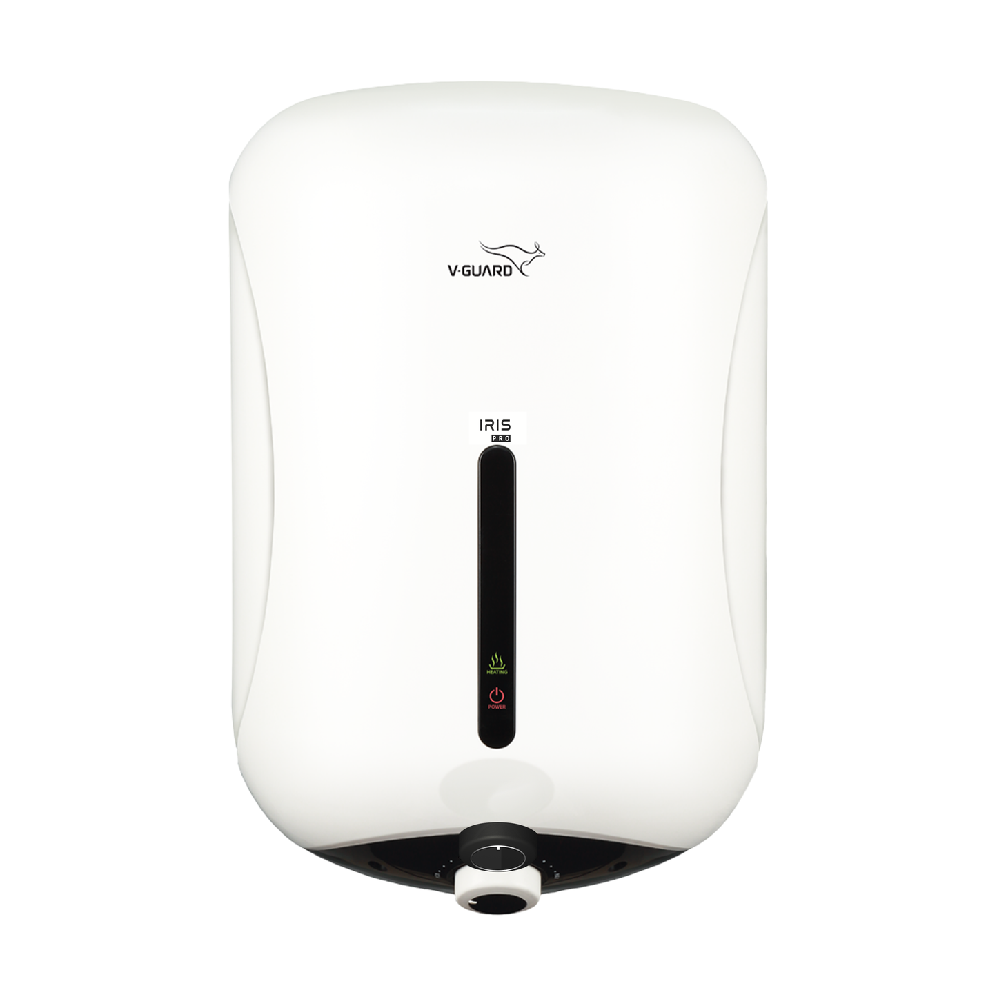 V-Guard Iris Pro Geyser 15 Litre Water Heater for Home with Rust-Proof ABS Body | High Energy Efficiency | Vitreous Enamel Tank Coating | Superior Incoloy 800 Heating Element | White-Black