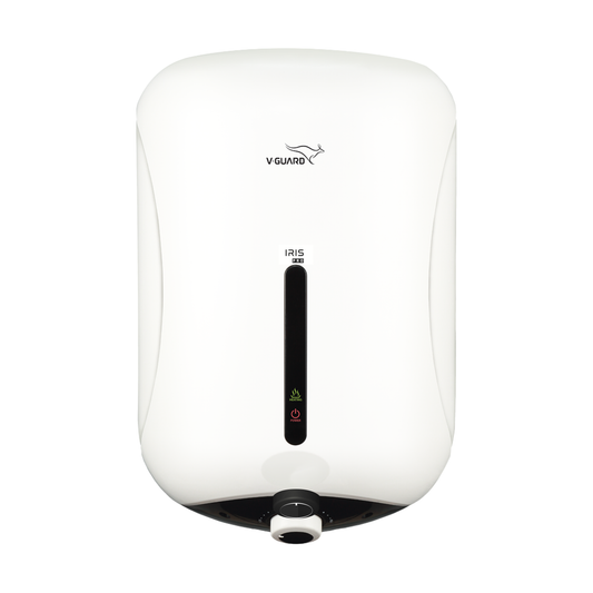V-Guard Iris Pro Geyser 15 Litre Water Heater for Home with Rust-Proof ABS Body | High Energy Efficiency | Vitreous Enamel Tank Coating | Superior Incoloy 800 Heating Element | White-Black