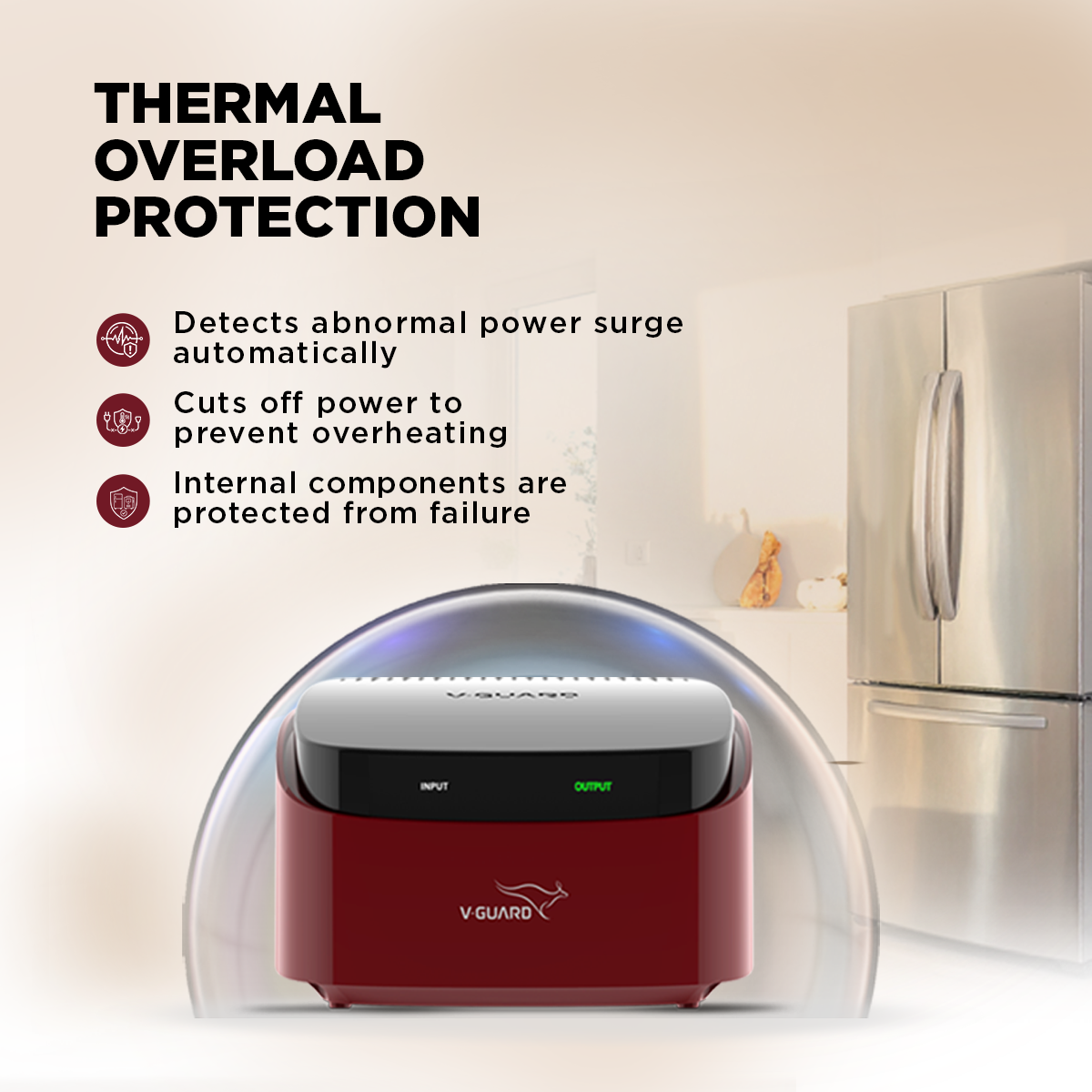 V-Guard Trossia 450 Stabilizer for Refrigerator up to 450 Litre