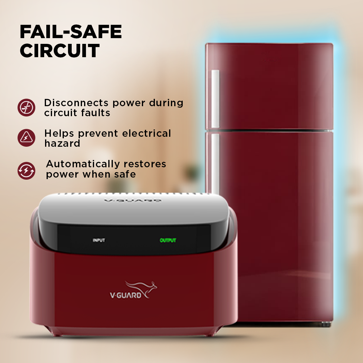 V-Guard Trossia 450 Stabilizer for Refrigerator up to 450 Litre