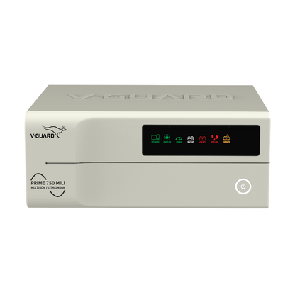 V-Guard Prime 750 MiLi (Multi ion Compatible) Inverter for Home, Office & Shop | 650VA / 12V Pure Sine Wave | Reliable Power Backup | LED Display | Easy Installation | 3-Year Warranty