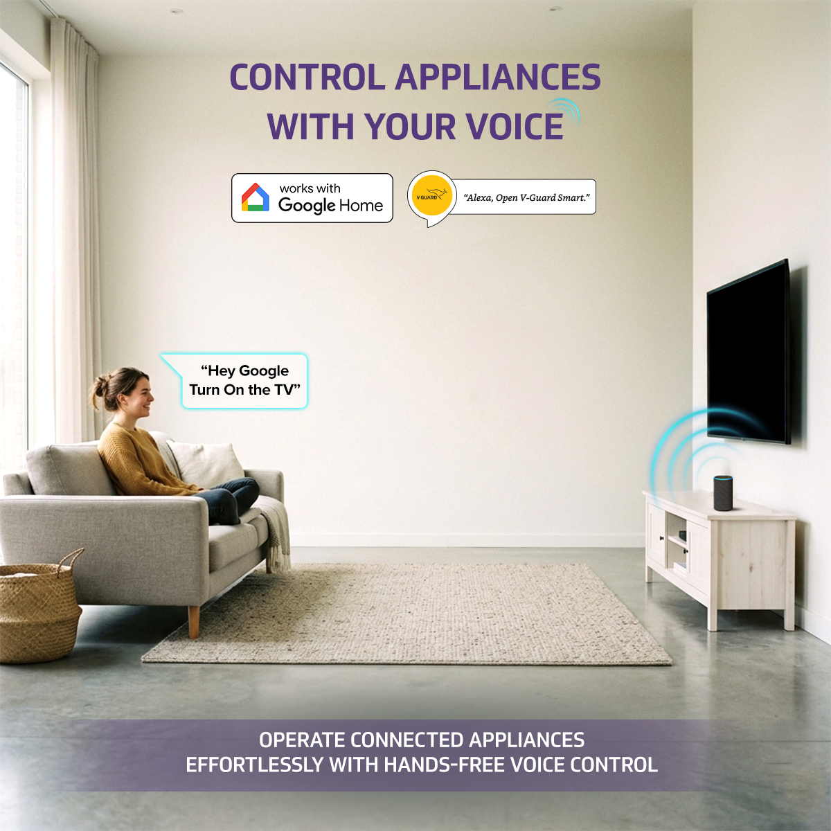 V-Guard 10 A Smart Plug with Bluetooth and WiFi Connectivity | Voice Control using Google Home and Amazon Alexa | Supports iOS and Android | White | 1 Year Product Warranty from V-Guard