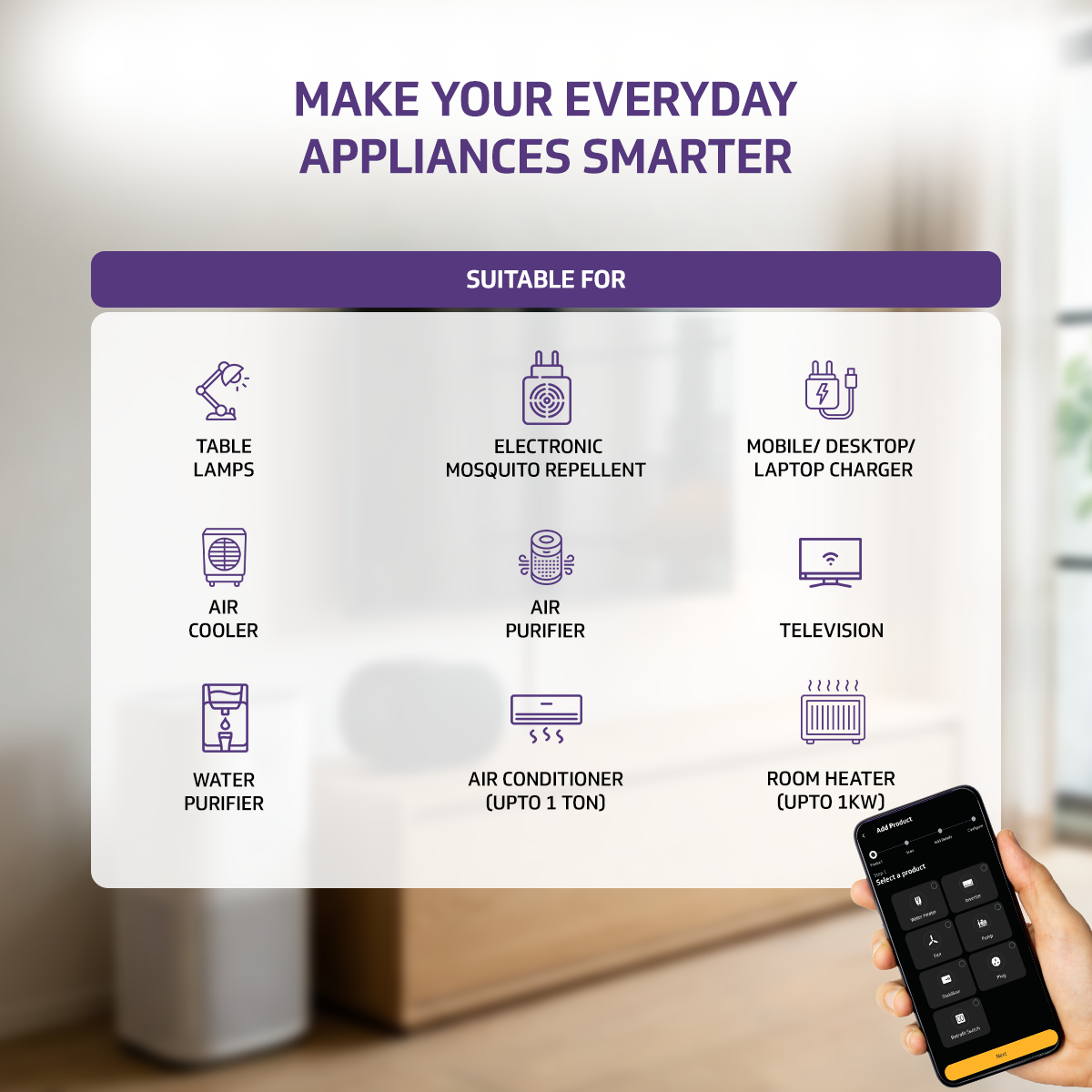 V-Guard 10 A Smart Plug with Bluetooth and WiFi Connectivity | Voice Control using Google Home and Amazon Alexa | Supports iOS and Android | White | 1 Year Product Warranty from V-Guard