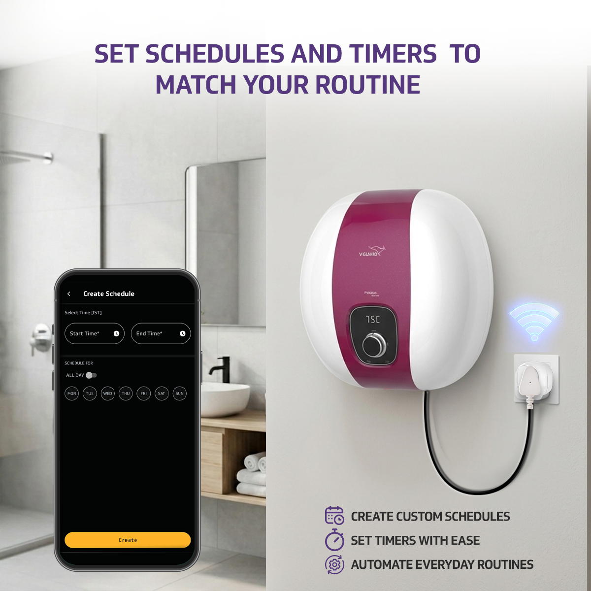 V-Guard 10 A Smart Plug with Bluetooth and WiFi Connectivity | Voice Control using Google Home and Amazon Alexa | Supports iOS and Android | White | 1 Year Product Warranty from V-Guard