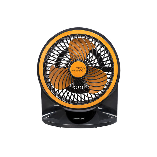 Spinny Pro multipuprose personal fan, table and wall mount, 2100 RPM, Orange Black