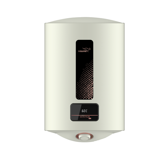 V-Guard Victo Plus DG Geyser 15 Litre Water Heater with Shock Prevention Module & Digital Display |High Energy Efficiency | Vitreous Enamel Coating | Free PAN India Installation & Connection Pipes