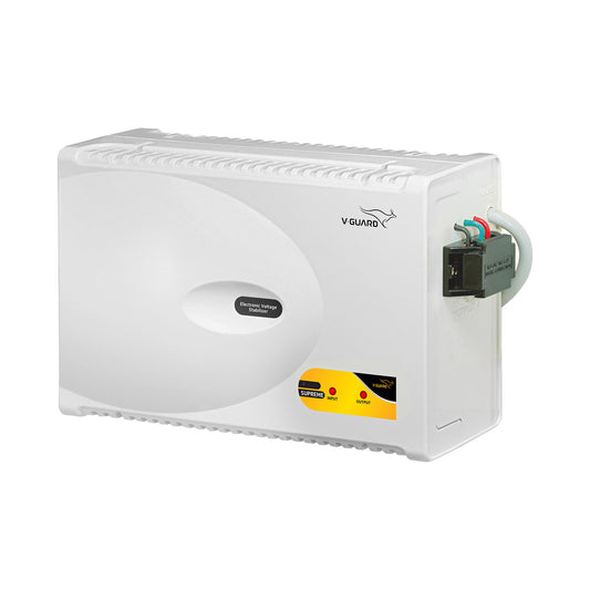 V-Guard V 500 Supreme AC Stabilizer for 2 ton AC | 2 Year Warranty | Grey (Working Range 140-280 VAC)