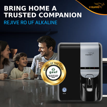 Rejive RO UF Water Purifier with Mineral and Alkaline Health Charger, 8 Stage Purification, Suitable for Water with TDS up to 2000 ppm