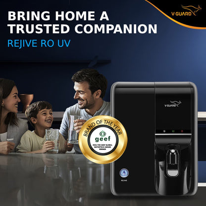 Rejive RO UV Water Purifier with Mineral Health Charger, 8 Stage Purification, Suitable for Water with TDS up to 2000 ppm