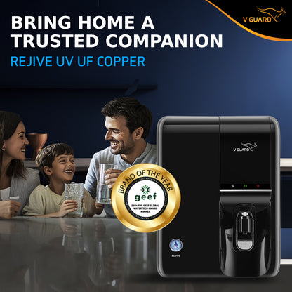 Rejive UV UF Water Purifier with Copper Protection and Superior Stainless Steel Tank (Not Suitable for tanker or borewell water)