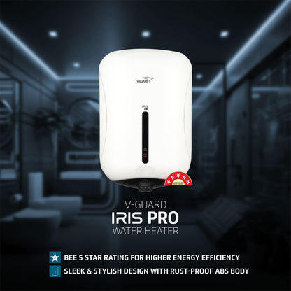 Iris Pro Geyser 10 Litre Water Heater for Home with Rust-Proof ABS Body | 7 Year Tank Warranty