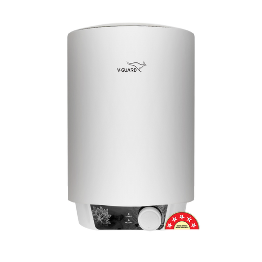 V-Guard Zio 15 Litre Water Heater for Home | 5 Star Rating | Advanced Multi-layered Safety | Suitable for Hard Water & High-rise Buildings | White